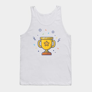 Gold trophy cartoon Tank Top